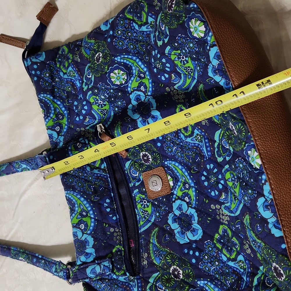 Stone Mountain Accessories Blue and Green Quilted Shoulder Bag - Picture 11 of 11
